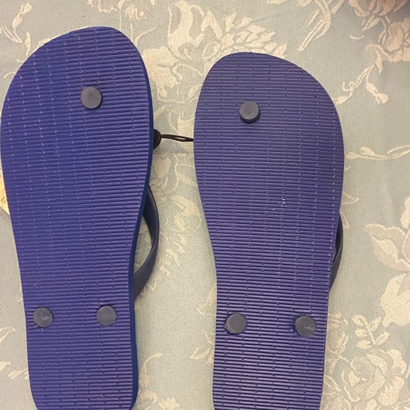 Eddie Bauer Striped Blue and Green Flip Flops NWT - Picture 3 of 7